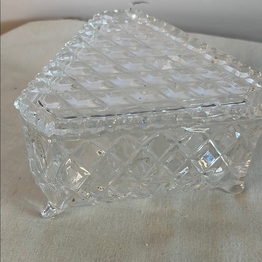 Clear Glass Trinket Box